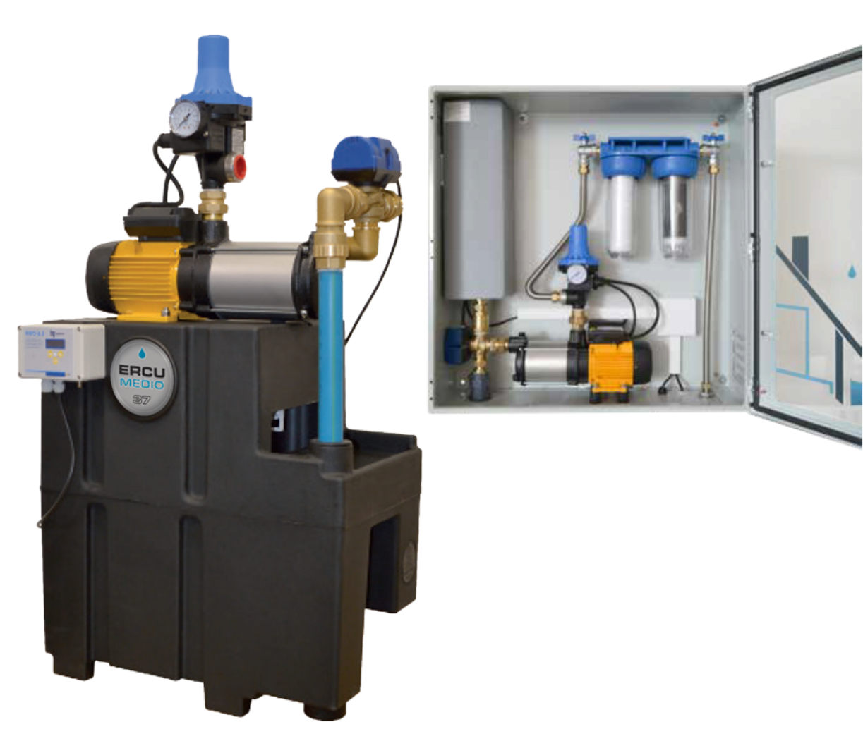 Systèmes et pompes de l'eau de pluie