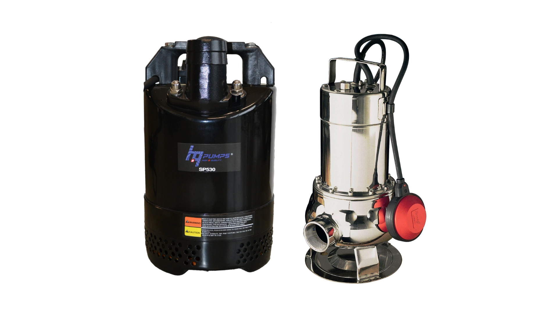 Pompes de chantier et pour eaux usées