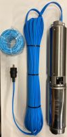 Pompe de puits 4" WPS 3 P Moteur WPS avec câble, prise et fil nylon
